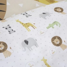 Jasnobrązowa pościel dziecięca do łóżeczka 120x150 cm Roarsome Animals – Catherine Lansfield