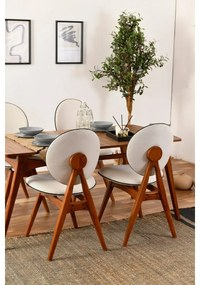 Zestaw krzeseł do jadalni Touch Cream and Walnut, 2 szt.