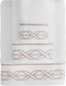 Ręcznik VITA 50x100 cm Biały / beżowy haft