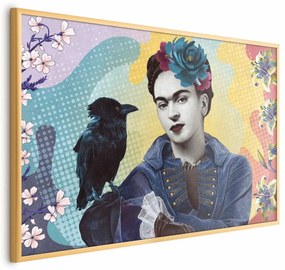 Plakat Totemiczna Frida 42x29,7 cm z ramą złotą bez marginesu ARTGEIST B