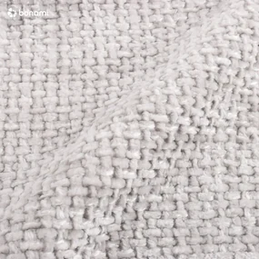 Jasnoszare tapicerowane łóżko dwuosobowe ze schowkiem i stelażem 160x200 cm Miley – Micadoni