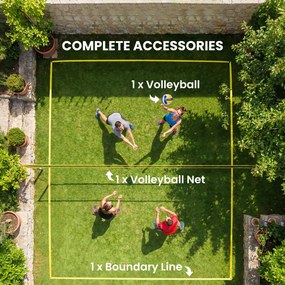 SPORTNOW Zestaw do badmintona, przenośna siatka do badmintona z regulacją wysokości, torba transportowa 950 x 100 x 248 cm, czarna | Aosom PL