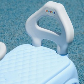 AIYAPLAY Samochód na Pchacza dla Dzieci, Ochrona Przed Przewróceniem, Oparcie, Klakson, Antypoślizgowe Siedzisko, Jasnoniebieski