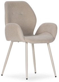 Beżowe tapicerowane fotele jadalniane zestaw 2 szt. Ansu – Marckeric