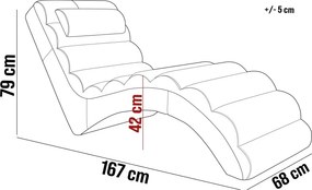 Fotel Szezlong 70 MIAMI 1 osobowy w tkanininie VOGUE WERSAL