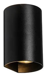 Okrągła designerska lampa ścienna czarna - Sabbir