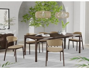Brązowy rozkładany stół 95x180 cm Arun – Unique Furniture