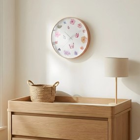 Zegar ścienny z motywem kwiatów, Ø 30 cm