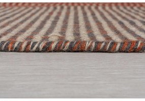 Pomarańczowy wełniany chodnik Flair Rugs Anu, 60x200 cm