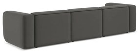 Szara aksamitna sofa 319 cm Ekahi – Makamii