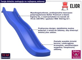 Niebieska falista zjeżdżalnia ogrodowa 175 x 38 x 23 cm - Brevis 4X