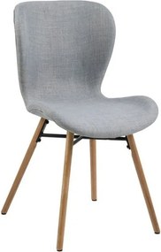 Zestaw 2 jasnoszarych krzeseł Actona Batilda