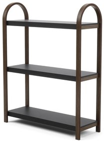 Czarny regał w dekorze orzecha 72x90 cm Bellwood – Umbra