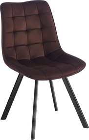 Pikowane krzesło do jadalni J265, tkanina velvet