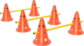 PawHut Zestaw agility dla psów, 3‑częściowy sprzęt do treningu z 6 pachołkami, 3 przeszkodami i torbą do przenoszenia | Aosom PL