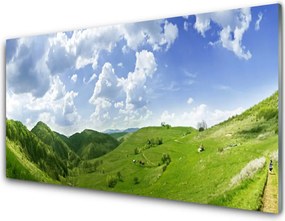 Panel Szklany Szczyty Gór Nad Polami