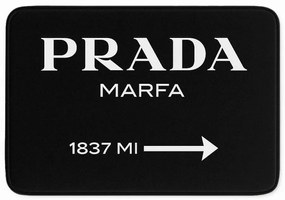 Czarny aksamitny dywanik łazienkowy 60x100 cm Prada – Mila Home