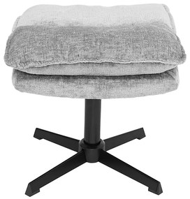 Relaksacyjny obrotowy fotel KATANIA z podnóżkiem, jasnoszary