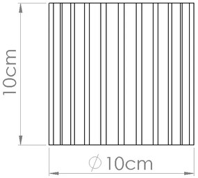 Biała lampa sufitowa ryflowana T1-P14