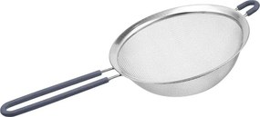 Durszlak i Sitko ze Stali Nierdzewnej "2 w 1" 20cm Szary z Rączką z Silikonu