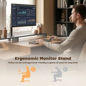 HOMCOM Biurko komputerowe z miejscem na przechowywanie i półkami, nowoczesne biurko do biura i gabinetu, 140 cm, dąb | Aosom PL