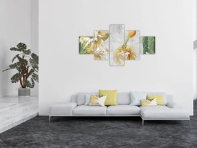 Obraz - Kwitnące kaktusy, vintage (125x70 cm)