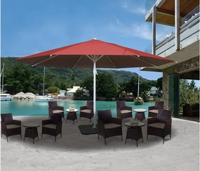 Parasol Carpi II,  czerwony ze stojakiem