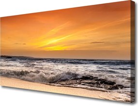 Obraz canvas Słoneczne Refleksy na Falach