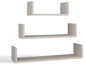 Zestaw 3 kaszmirowych półek ściennych  M1-R78
