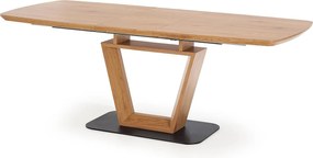 Stół BLACKY 160(220)x90 dąb złoty/czarny rozkładany