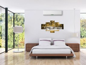Obraz - Wodospad, vintage (125x70 cm)