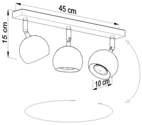 Nowoczesny plafon z regulacją E810-Oculars - czarny