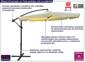 Beżowy parasol do ogrodu Fiosa