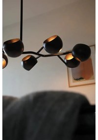 Czarna lampa wisząca z metalowym kloszem Edgar – Markslöjd