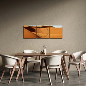 Obraz - Ślady na pustyni (z zegarem) (90x30 cm)