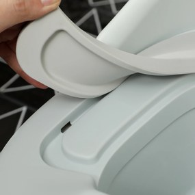 AIYAPLAY Nocnik dla dzieci 3-w-1, zdejmowany nakładka, siedzisko z ekoskóry, do 50 kg, Szary