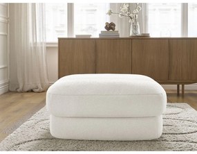 Biały podnóżek z materiału bouclé Leonore – Bobochic Paris