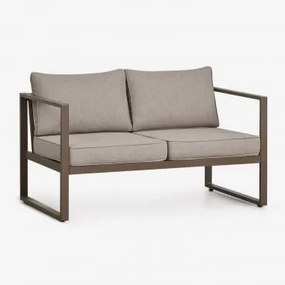 Sofa Ogrodowy 2-osobowy Z Aluminium Lipov Chocolate - Sklum