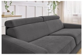 Ciemnoszara rozkładana sofa 215 cm Monaco – Bobochic Paris