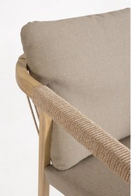 Metalowe krzesło ogrodowe w naturalnym kolorze Kalimera – Bizzotto