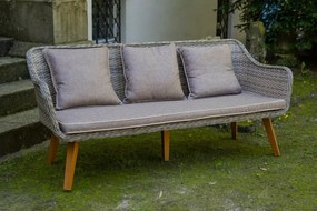 Nowoczesna sofa 173cm trzyosobowa z technorattanu na taras LARGO + stolik gratis