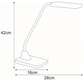 Czerwona lampka biurkowa do czytania H1-A64