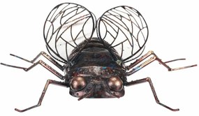 Metalowa dekoracja ogrodowa Mucha, 36 x 28 x 9 cm
