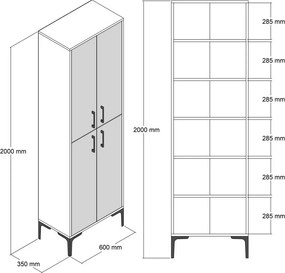 Szafa Berlin Walnut and Black