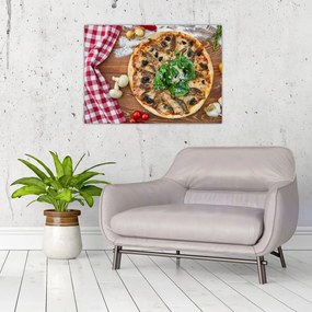 Obraz na szkle pizzy (70x50 cm)
