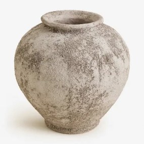 Wazon Dekoracyjny ↑20 Cm Z Ceramiki Filis Sand Grey - Sklum