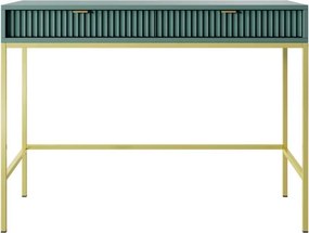 NAYA Toaletka T 104 zielona (LABRADOR) | złoty stelaż