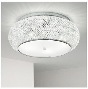 Ideal Lux - Plafon kryształowy PASHA 6xE14/40W/230V śr. 40 cm chrom