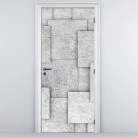 Fototapeta na drzwi - Abstrakcja płytek betonowych (95x205cm)