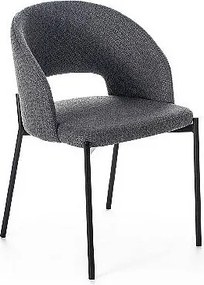 Greta - 2-częściowe krzesło materiałowe w kolorze szarym